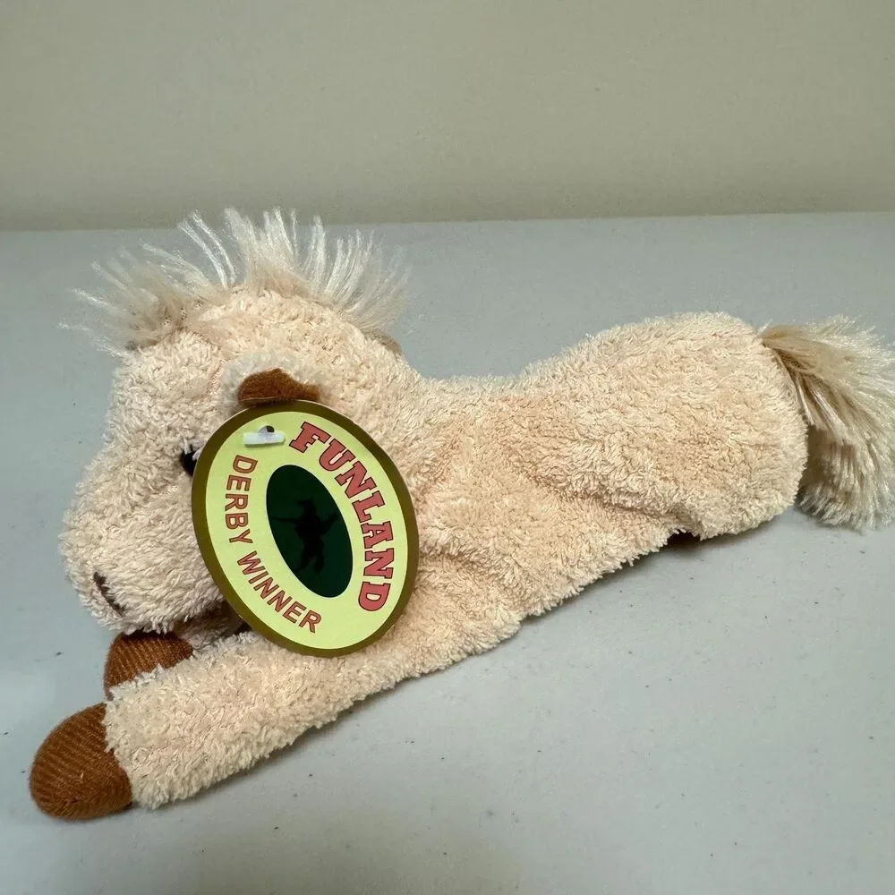 Horse Pony Plush Stuffed Animal Brown Derby Winner Toy Rehoboth Beach Funland